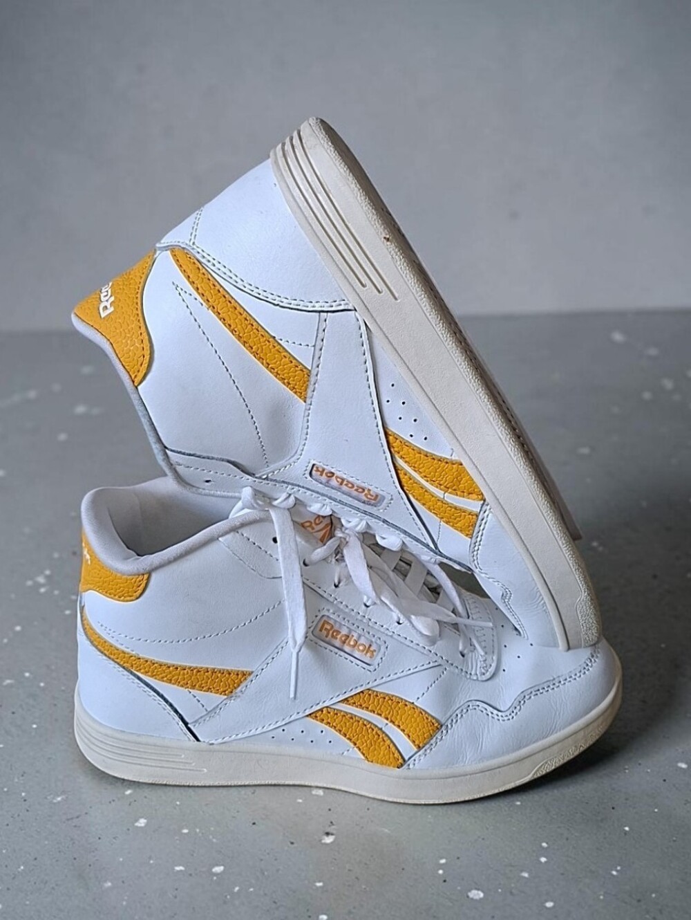 Reebok Women's White & Yellow High-Top Sneakers